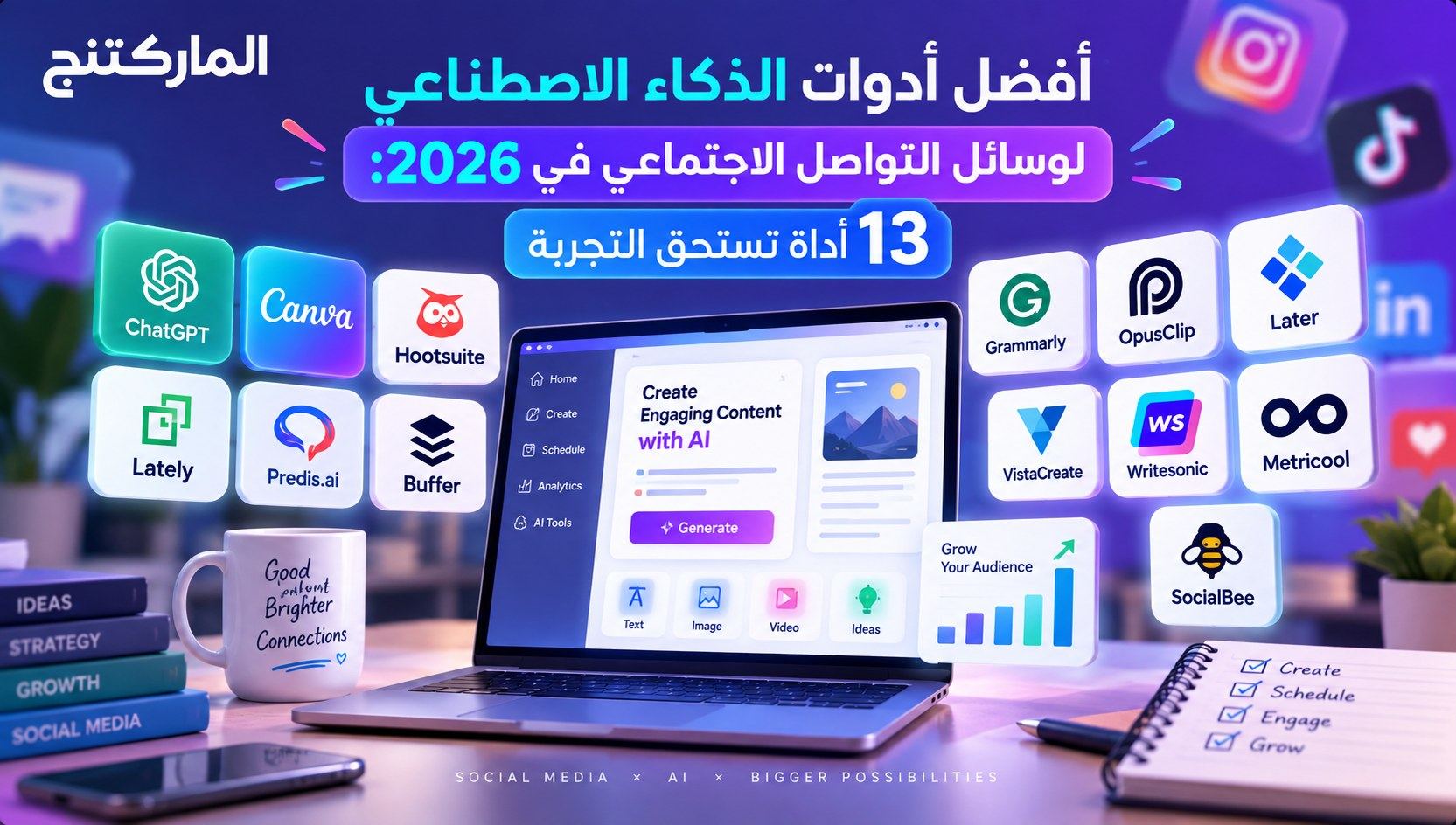 أفضل أدوات الذكاء الاصطناعي لوسائل التواصل الاجتماعي في 2026 - 13 اختيارًا تستحق التجربة