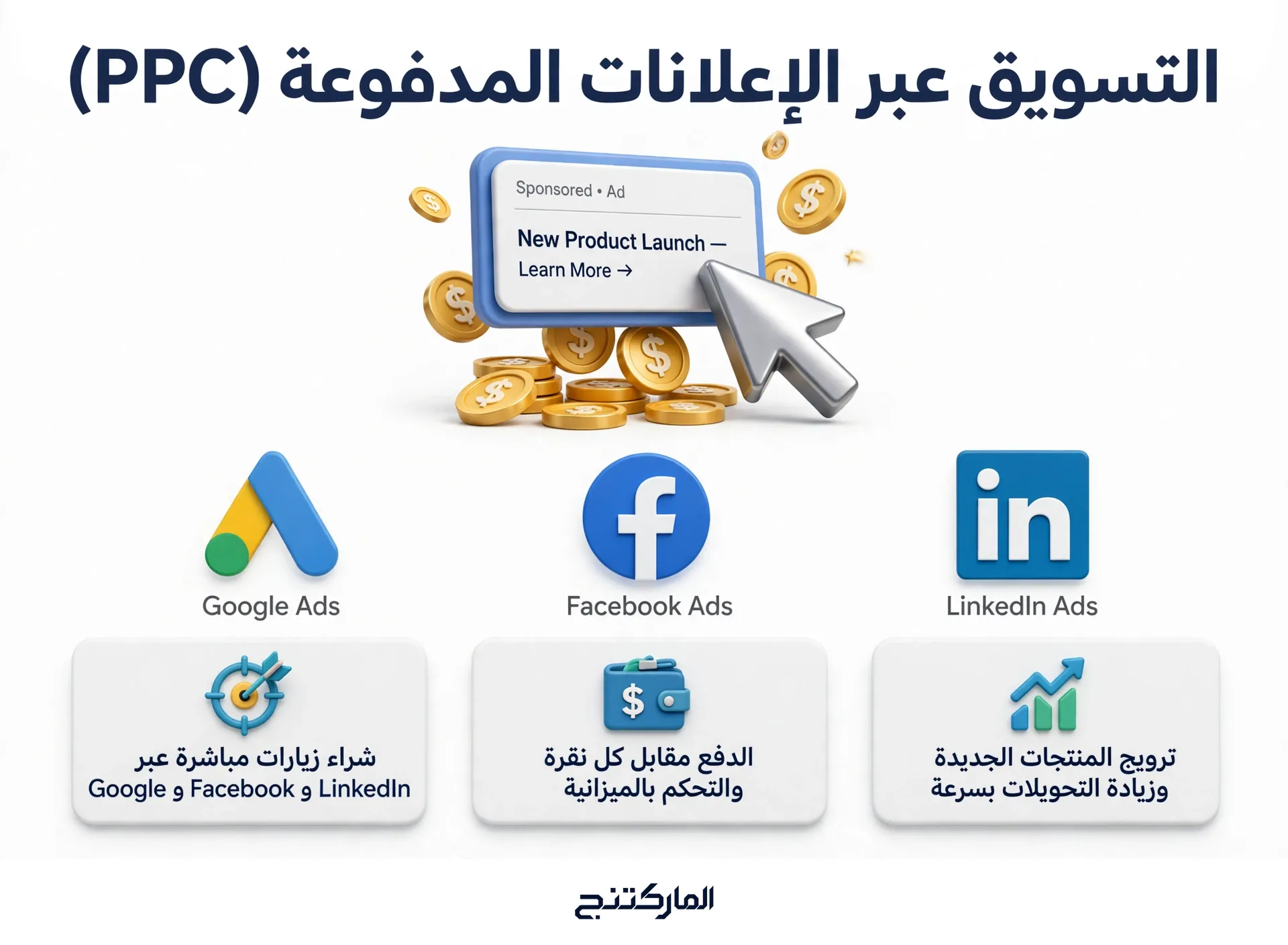 التسويق عبر الإعلانات المدفوعة (PPC)