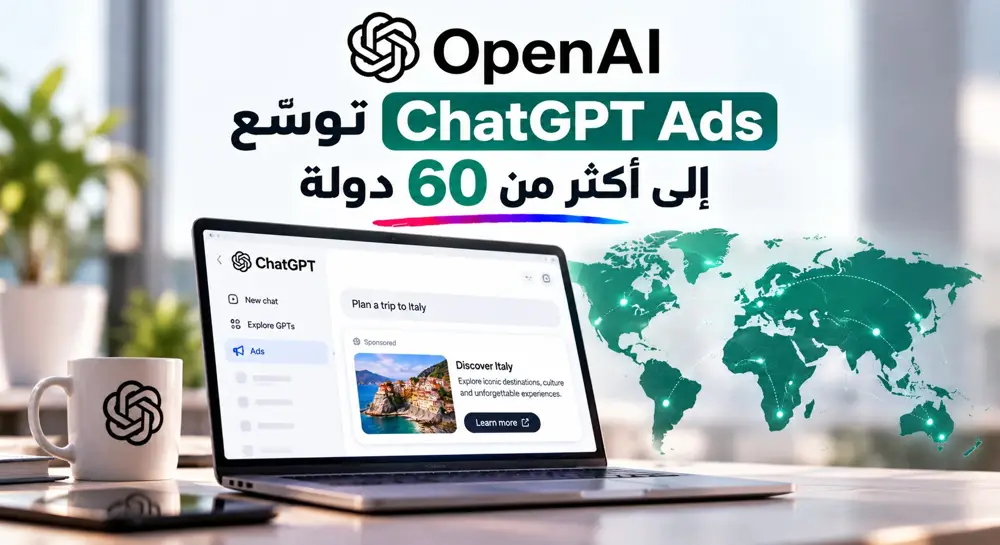 OpenAI توسع ChatGPT Ads إلى أكثر من 60 دولة