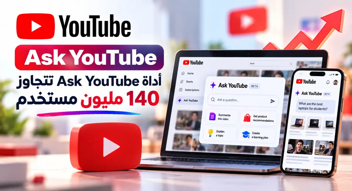 YouTube أداة Ask YouTube تتجاوز 140 مليون مستخدم 