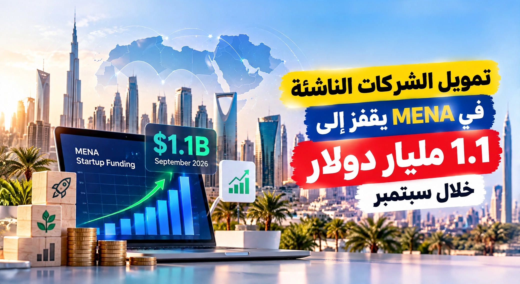 تمويل الشركات الناشئة في MENA يقفز إلى 1.1 مليار دولار خلال سبتمبر