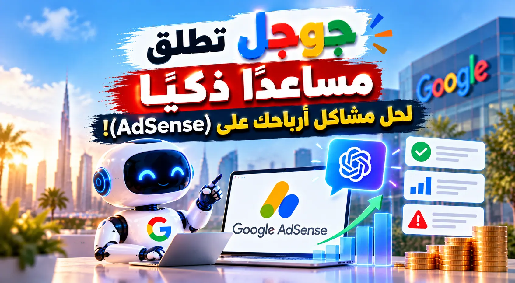 جوجل تطلق مساعداً ذكياً لحل مشاكل أرباحك على (AdSense)!