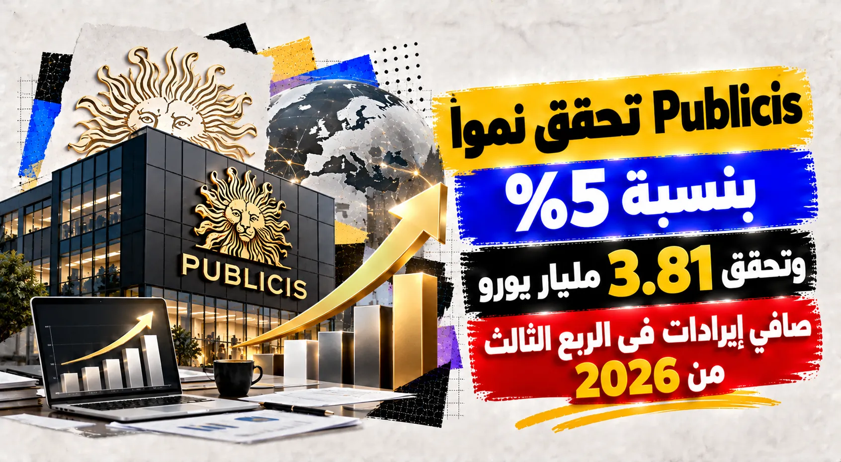 Publicis تحقق نموًا بنسبة 5% و تحقق تحقق 3.81 مليار يورو صافي إيرادات في الربع الثالث من 2026