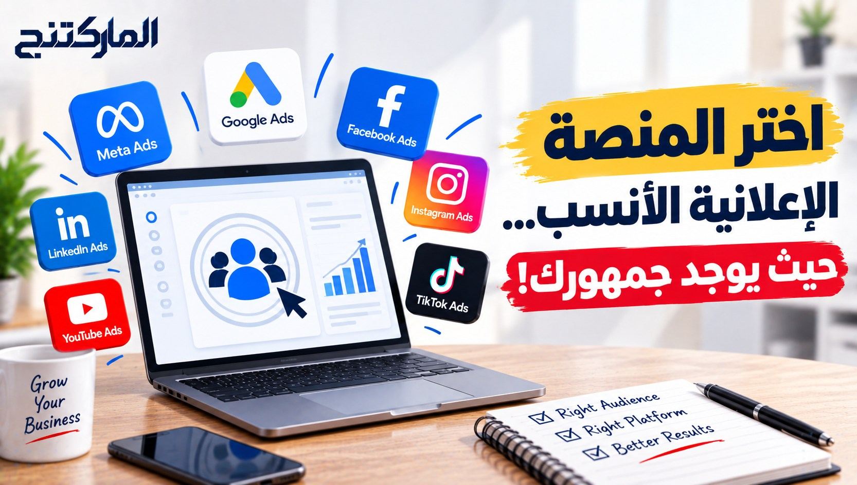 اختر المنصة الإعلانية الأنسب… حيث يوجد جمهورك!