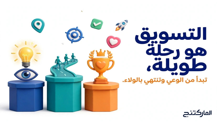 التسويق هو رحلة طويلة، تبدأ من الوعي وتنتهي بالولاء.