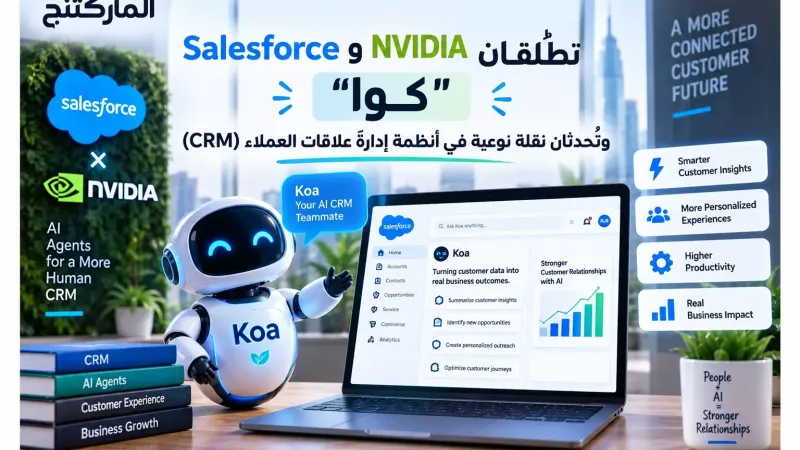 Salesforce و NVIDIA تطلقان "كوا" و تُحدثان نقلة نوعية في أنظمة إدارة علاقات العملاء (CRM)   