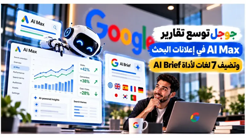 جوجل توسع تقارير AI Max في إعلانات البحث وتضيف 7 لغات لأداة AI Brief